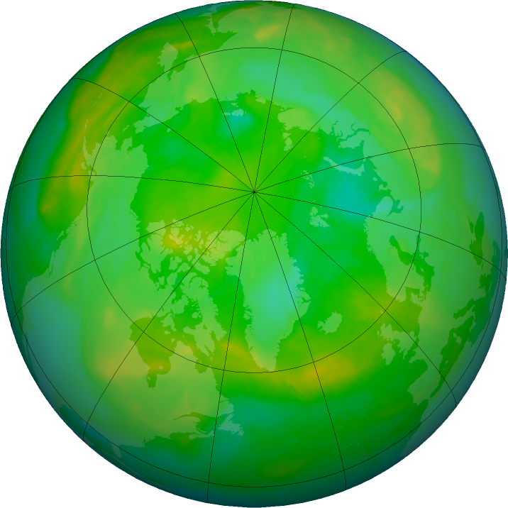 Arctic ozone map for 30 June 2016